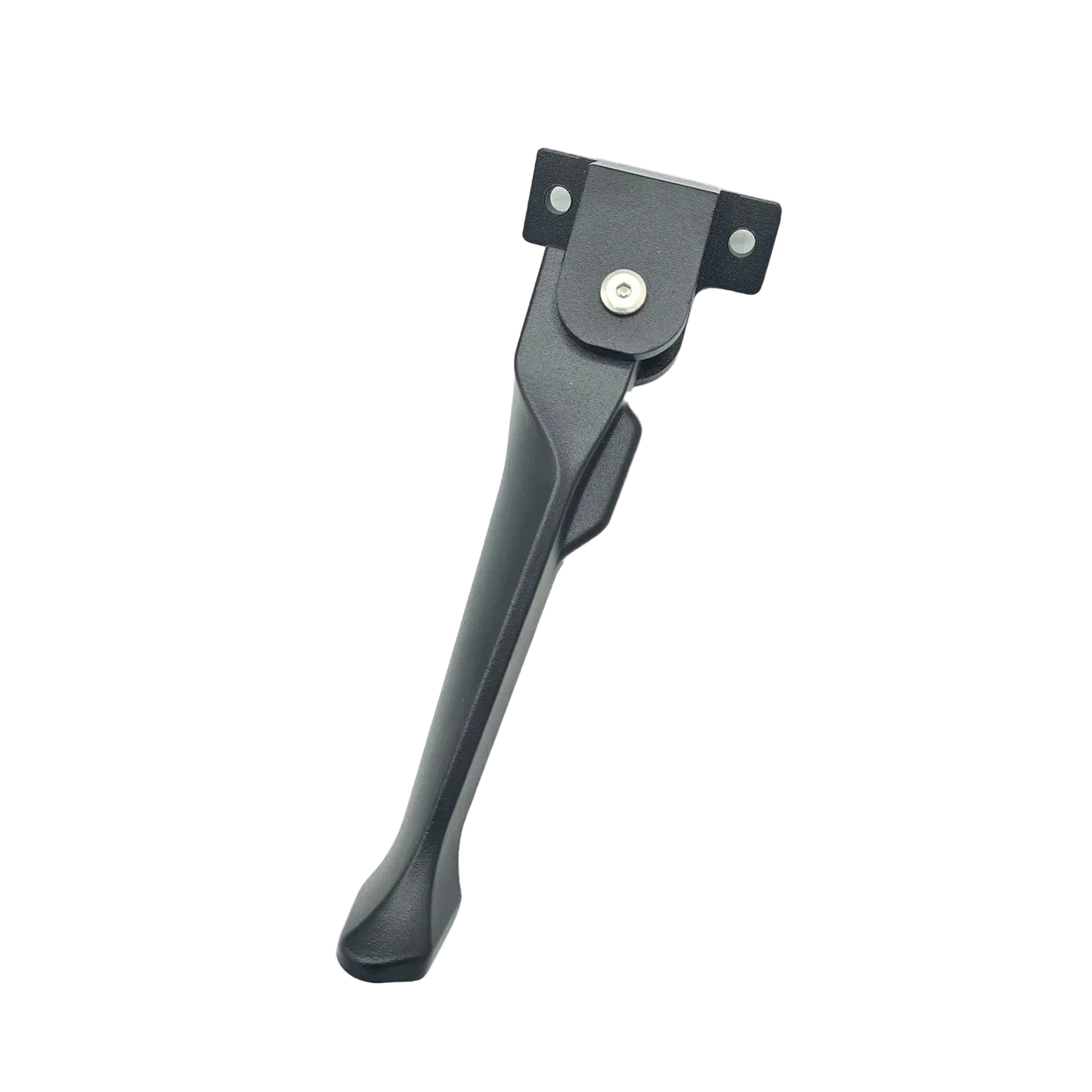 Black metal lever on a white background